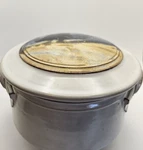 Stoneware Art Pottery Soup Casserole Crock Signed Rustic Nature Scene. Fixed Price $49.99.