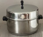Vtg Farberware 6 Qt Dutch Oven Domed Lid Aluminum Clad Stainless Steel Usa (if). Fixed Price $35.00.