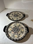 Pair Of Temp-tations Old World Black 9 & 7 Inch Round Lid-its.. Fixed Price $20.00.