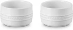 Le Creuset Stoneware Round Ramekin Straight Wall Of 2, 7 Oz. Each, White. Fixed Price $24.95.