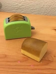 American Girl Doll Green Toaster Oven & Bread Gourmet Play Food Kitchen Retired. Fixed Price $16.99.