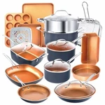 Gotham Steel 20 Piece Nonstick Cookware & Bakeware Set - 3 Available Colors. Fixed Price $249.99.