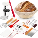 Complete Sourdough Starter Kit, Bread Baking Supplies, 9'' Round Banneton. Fixed Price $31.18.