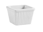 Cac RKF-SQ6 Oz Porcelain Fluted Ramekin Super White Square Dish New 12 Piece. Fixed Price $34.99.