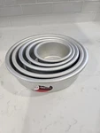 Fat Daddio Anodized Aluminum Round Cake Set Lot Of 5 Baking. Fixed Price $50.65.
