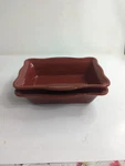 Bico Beaded Bakeware Red Stoneware Baking Dish 10 X 8.2. Fixed Price $18.74.