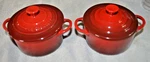 Qty 2 Creuset Stoneware Mini Cocotte Round, 8OZ 4 Of Available. Fixed Price $45.13.