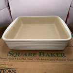 Nib Pampered Chef Square Baker #1315 Family Heritage Stoneware Traditions. Fixed Price $34.99.