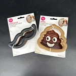 Wilton Swirl Poop And Mustache Emoji Cookie Cutters Comfort Grip. Fixed Price $16.99.