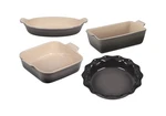 Le Creuset Stoneware 4 Pc Heritage Bakeware Set, Oyster. Fixed Price $224.90.