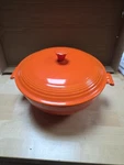 Fiestaware Homer Laughlin Covered Casserole. Fixed Price $30.00.