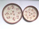 Temp-tations Old World Cranberry 10" & 8" Shallow Baking Dish Beaded Edge Nwt. Fixed Price $34.99.