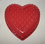 Red Nordic Ware Heart Shaped Quilted Baking Pan Excellent Never Used. Fixed Price $19.99.