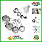 Heavy-duty 8-PIECE Stainless Steel Measuring Cups & Spoons Perfect For Bakers. Fixed Price $27.89.