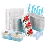 400PCS Mini Cake Pans Disposable Loaf With Lids And Spoons Stic.... Fixed Price $33.61.