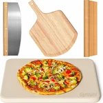4 Pcs Rectangle Pizza Stone Set, 15" Large For Oven And Grill Wit.... Fixed Price $50.40.