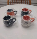 Temptations Old World Set Of 4- 18 Oz Boo-fetti Halloween Mugs New In Box. Fixed Price $49.99.