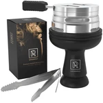 Black Hookah Bowl Set Silicone With Tongs Heat Management. Fixed Price $24.29.