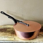 Vintage Williams Sonoma 9.5 Hammered Copper Windsor Pan Pot 8+ Lbs France. Fixed Price $325.00.
