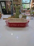 Temptations Tara Red Floral Lace Baking Casserole Dish 4 Qt. W/ Rack Home Decor. Fixed Price $24.95.