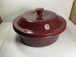 Pampered Chef Cranberry Stoneware Covered Casserole 6C 1.5L Free Shipping. Fixed Price $38.95.