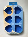 Wilton Mini Heart 6 Cavity Silicone Baking Mold New. Fixed Price $6.99.