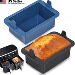 Webake Silicone Air Fryer Bread Pan For Baking, Nonstick Mini Loaf, Gray. Fixed Price $18.66.