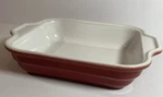 Emile Henry Small Baking/serving Dish W/handles 96.16 Made France 9.2 X6.7. Fixed Price $19.99.