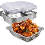 9X13 Disposable Aluminum Foil Pans With Clear Lids (10 Pack), Durable Half Si.... Fixed Price $28.36.