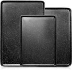 Bkn Cookie Sheet Set 3-PIECE Speckled Black Carbon Steel Nonstick. Fixed Price $36.53.