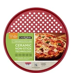 Casaware Perforated Pizza Pan 12-INCH, Ceramic Coated Nonstick (red Granite). Fixed Price $27.90.