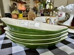 Set Of 4 Diversified Ceramic DC629 Green 15OZ Welsh Rarebit Dishes White Inside. Fixed Price $78.00.