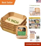 Inch Largest Square Air Disposable Paper Liner, Xxl 100PCS Fryer.... Fixed Price $19.55.