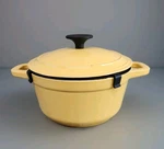 Martha Stewart Enameled Cast Iron Dutch Oven Lid Yellow - 5 Qt. 10 X. Fixed Price $30.00.