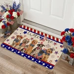 Mocsicka 4TH Of July Door Mat Independence Day 1'5" X 2'6" (square), Blue. Fixed Price $21.46.