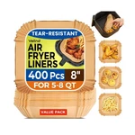 400 Pcs Air Fryer Liners Disposable, 8" Square Heavy-duty Parch... Fast Usa Ship. Fixed Price $35.19.