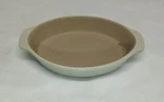 Pampered Chef Baker Oval Stoneware Family Heritage Glazed Vanilla 8" 06202. Fixed Price $15.00.
