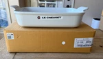 Le Creuset Stoneware Heritage Rectangular Dish 32 Cm 4 Qt White. Fixed Price $79.99.