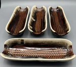 Pfaltzgraff Brown Drip Corn Cob Dishes Set Vintage Gourmet Stoneware #46. Fixed Price $31.99.