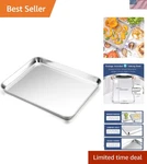 16-INCH Stainless Steel Cookie Sheet Heavy Duty, Dishwasher Safe & Healthy. Fixed Price $27.99.