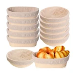 Geetery Set 12 Proofing Basket, 10 Inch Round Oval Cane Brea... Usa Fast Ship. Fixed Price $123.31.