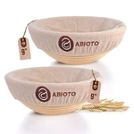 Abioto Bread Proofing Baskets For Sourdough Baking - Set 2 9" Round .... Fixed Price $38.30.
