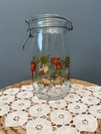 Vintage Arcoroc France Spice Of Life 1.5L Glass Canister Clamp Lid As-is. Fixed Price $10.00.