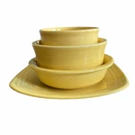 Fiestaware Yellow Square Plate Bowl Place Setting Chili Gusto. Fixed Price $39.00.