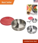 Versatile 7" Heavy-duty Nonstick Cooking Pan With Lid, Perfect For Meal Prep. Fixed Price $23.99.