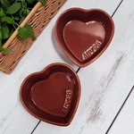 Set Of 2 Williams Sonoma Heart Love Amore Dish Stoneware Ramekin 4.5". Fixed Price $21.00.