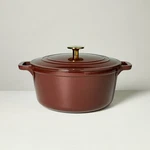 5QT Dutch Oven Cast Iron Maroon Red - Hearth & Hand With Magnolia. Fixed Price $71.90.