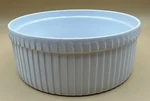 Pillivuyt France Pleated White Porcelain Nesting Souffle Baking Dish 8". Fixed Price $29.95.