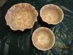 Temp-tations Red Floral Lace Nesting Bowls Set Of 3 Ruffled Edged Mixing. Fixed Price $44.99.