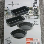 Gordon Ramsay Hell's Kitchen Bakeware Set Black 4PC Non-stick Cake & Loaf Pans. Fixed Price $27.90.